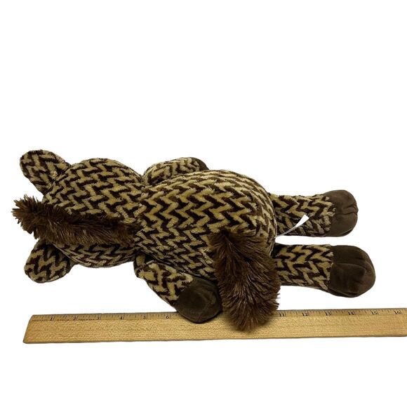 Kellytoy Horse Plush Stuffed Animal Chevron Zig Zag Pattern Brown Tan 15" - Picture 6 of 8